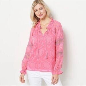Belle by Kim Gravel Vibrant Pink Blouse
